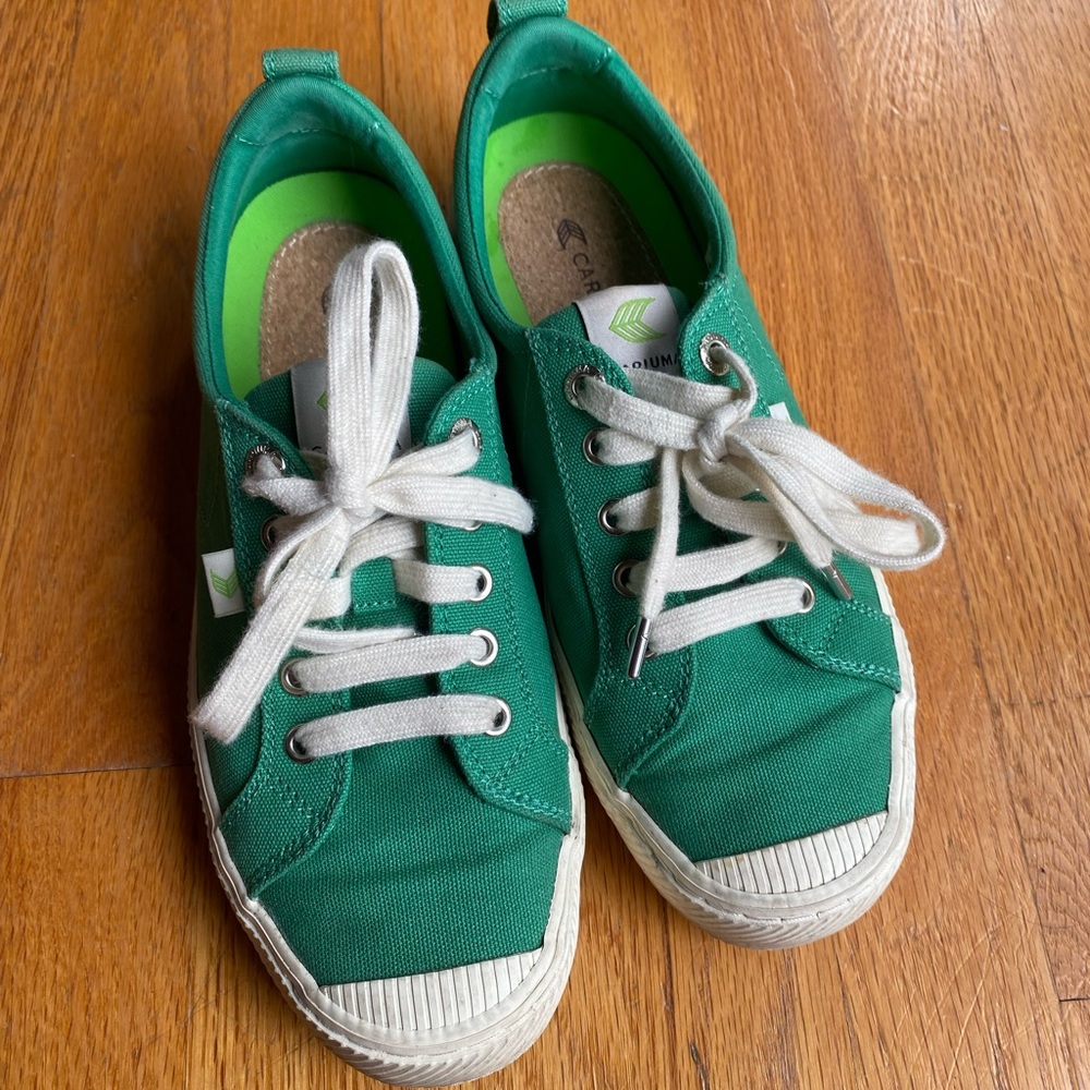 Green Canvas women’s Shoes